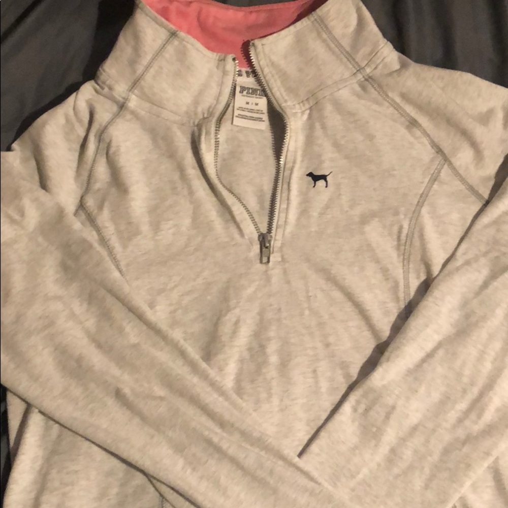 PINK half zip pullover